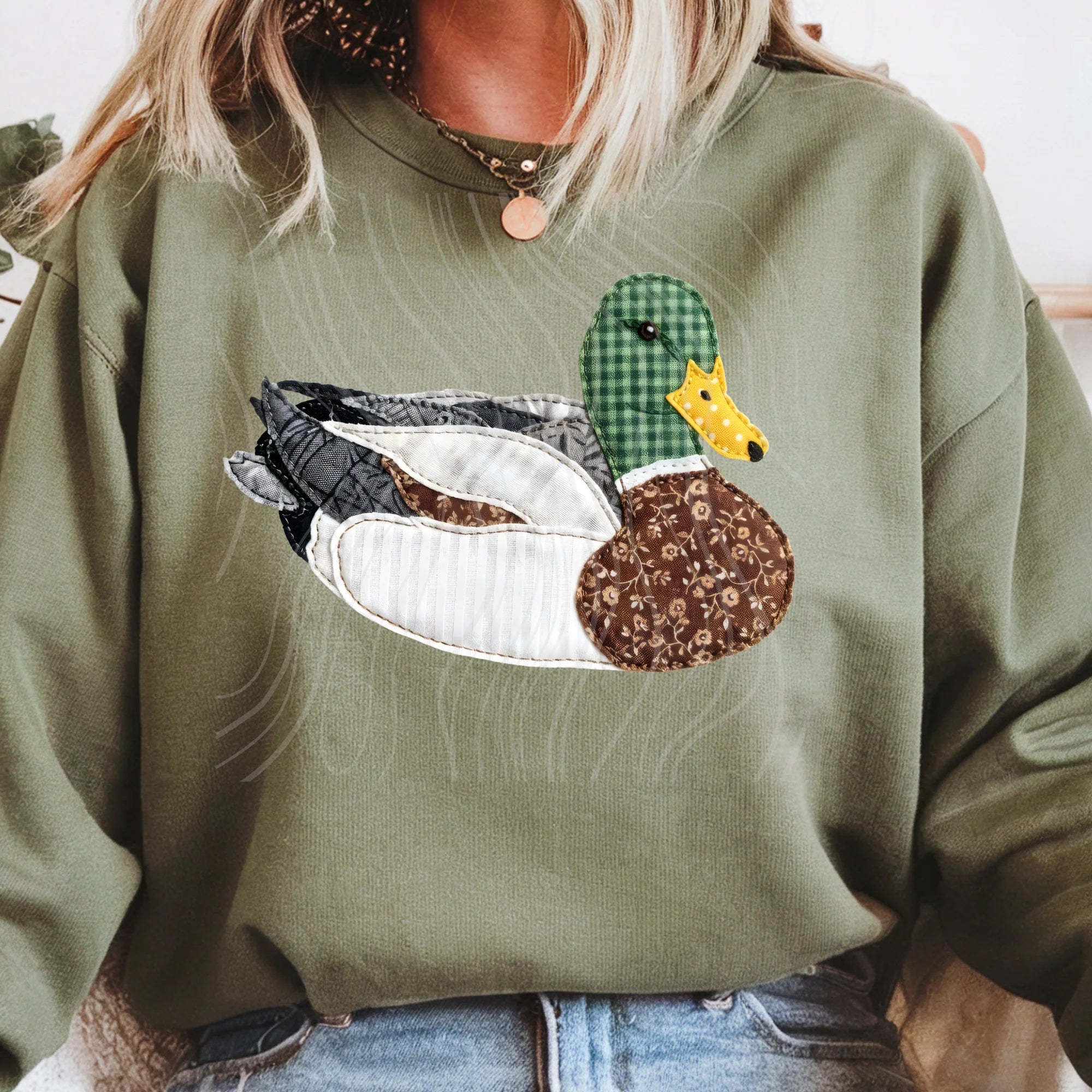 Patchwork Faux Duck