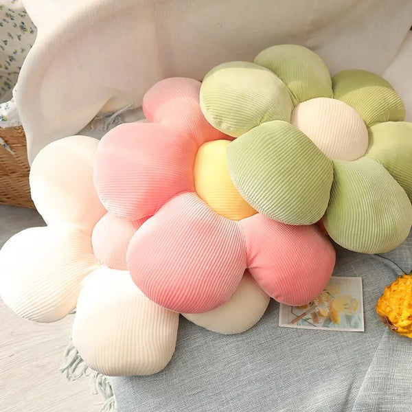 Colorful Flower Plush Pillow
